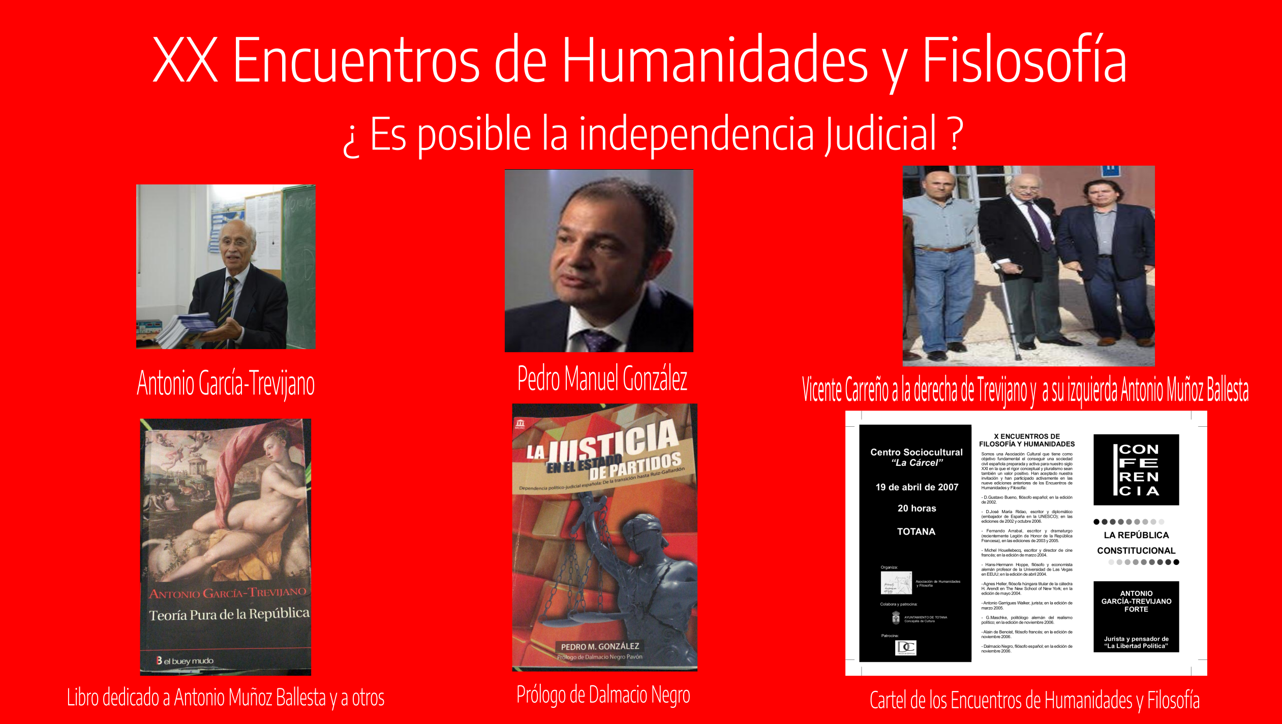 XX Encuentros de Humanidades y Filosfofía, Pedro Manuel Gonzalez, Vicente Carreño Carlos